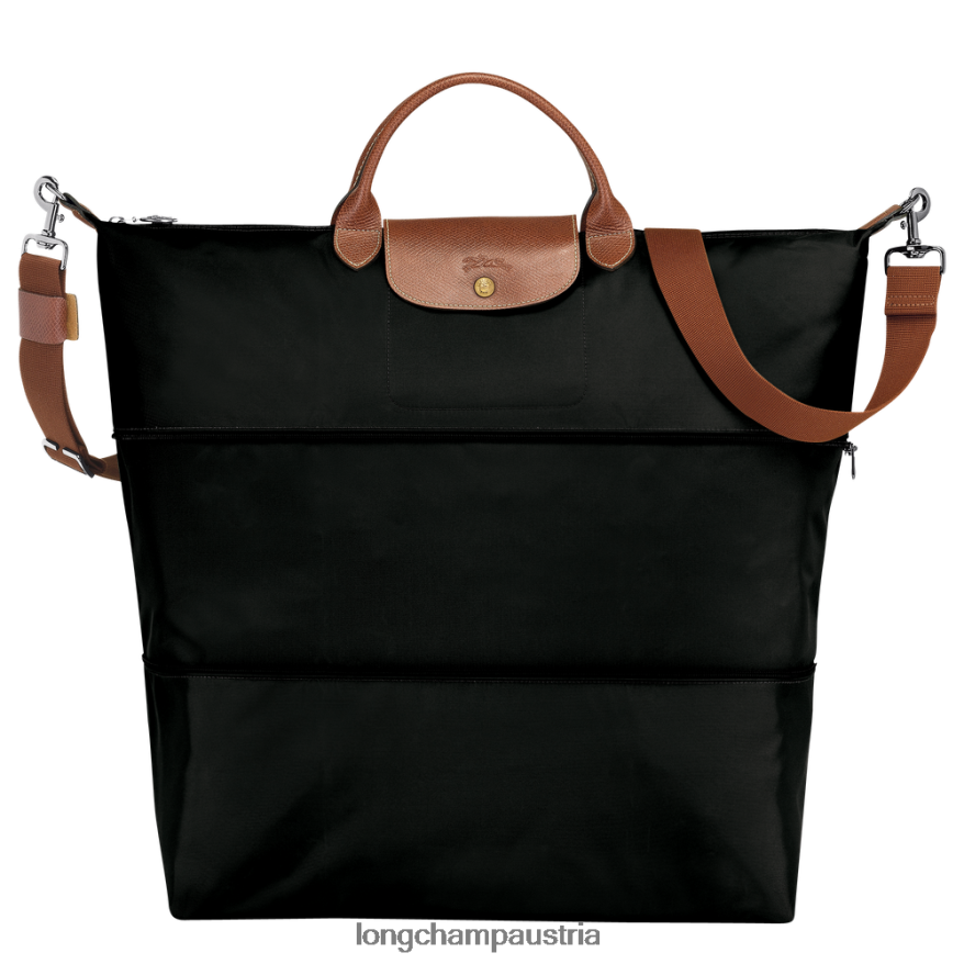 Taschen bei Longchamp Frauen Le Plage Original Reisetasche erweiterbar Schwarz 2008BJ819