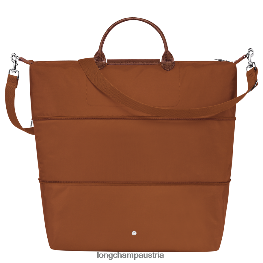 Taschen bei Longchamp Frauen Le Plage grüne Reisetasche erweiterbar Cognac 2008BJ802