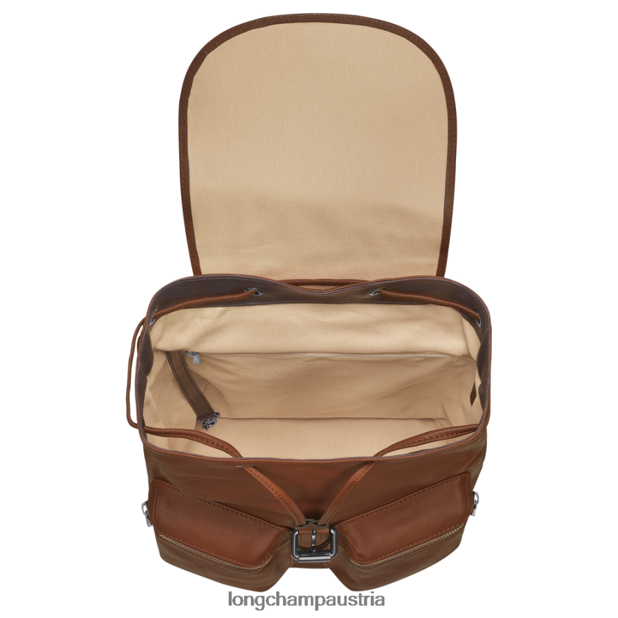 Taschen bei Longchamp Frauen 3D-Rucksack Cognac 2008BJ453
