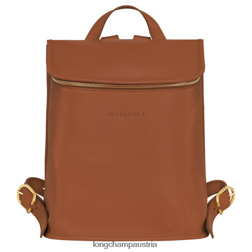 Taschen bei Longchamp Frauen Le Foulonne Rucksack Karamell 2008BJ427