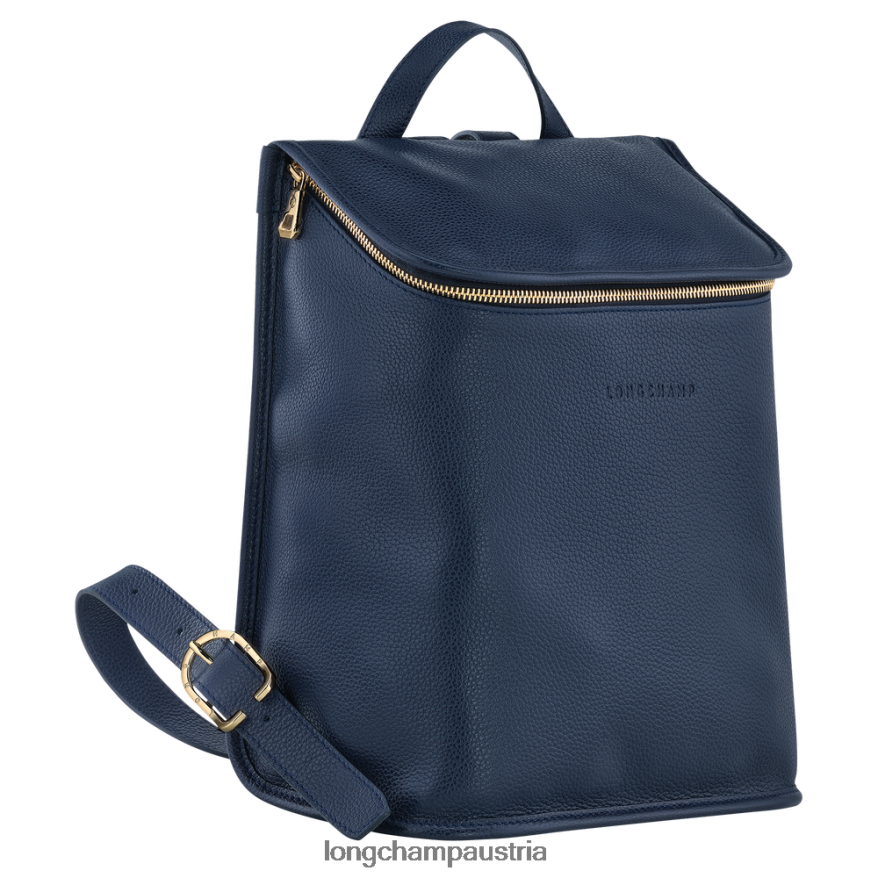 Taschen bei Longchamp Frauen Le Foulonne Rucksack Marine 2008BJ430