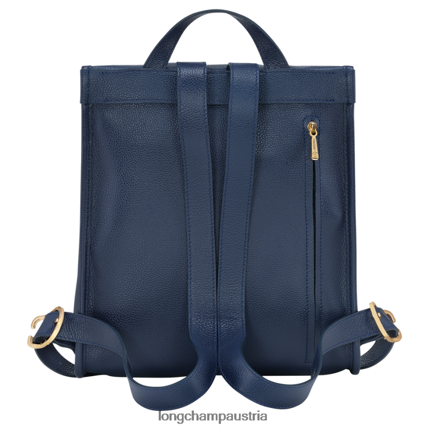 Taschen bei Longchamp Frauen Le Foulonne Rucksack Marine 2008BJ430