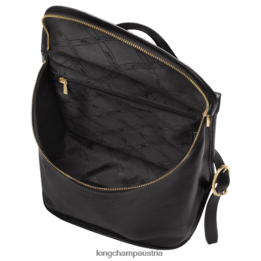 Taschen bei Longchamp Frauen Le Foulonne Rucksack Schwarz 2008BJ426