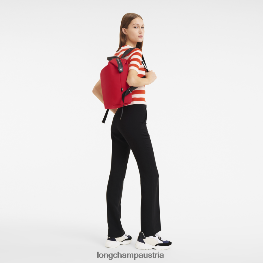 Taschen bei Longchamp Frauen Le Plage Energierucksack Mohn 2008BJ425