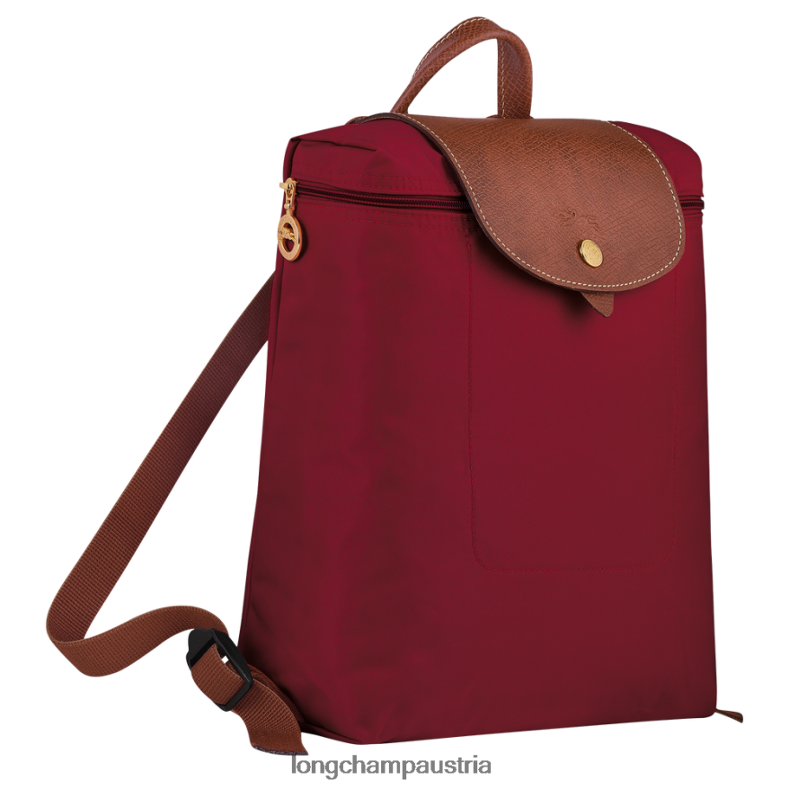 Taschen bei Longchamp Frauen Le Plage Original-Rucksack Rot 2008BJ443