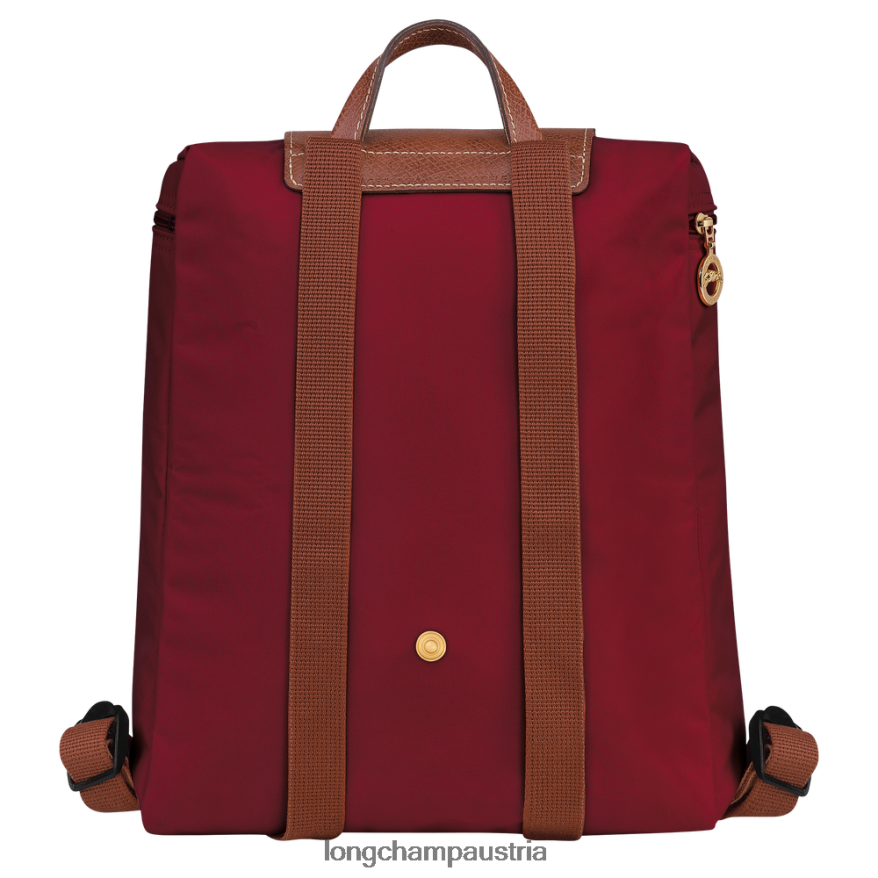 Taschen bei Longchamp Frauen Le Plage Original-Rucksack Rot 2008BJ443