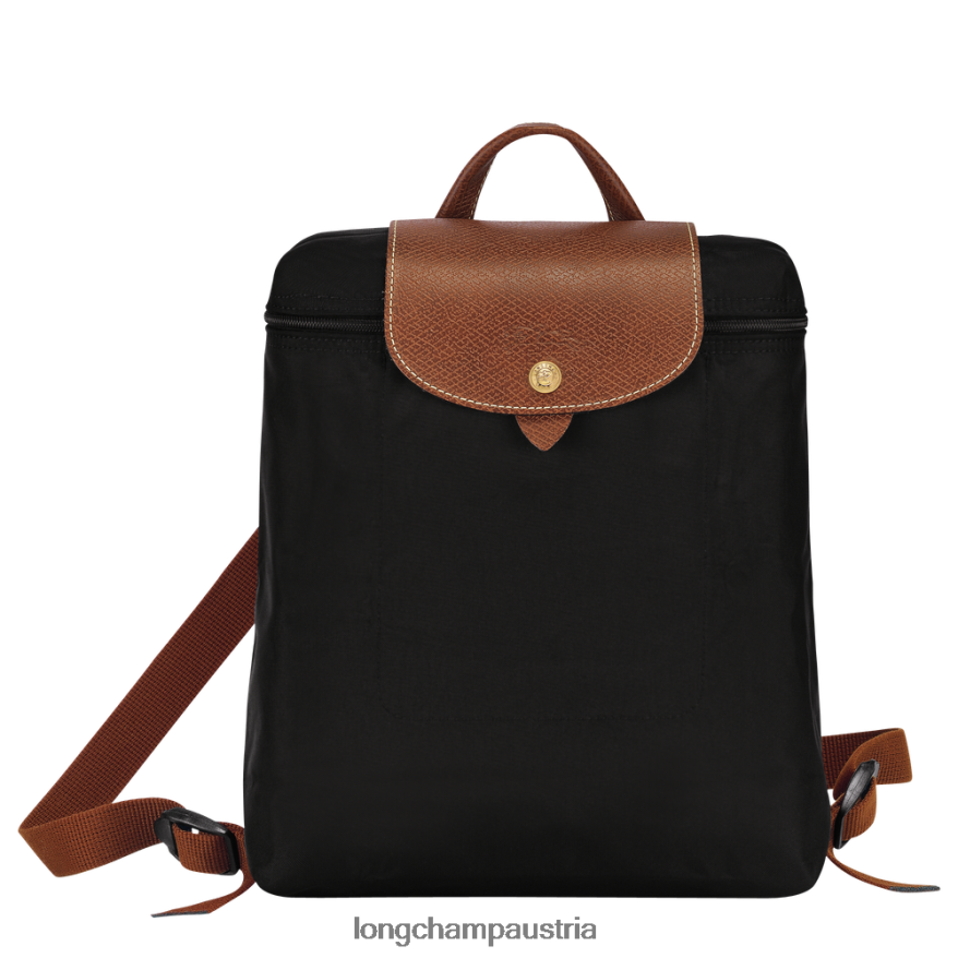 Taschen bei Longchamp Frauen Le Plage Original-Rucksack Schwarz 2008BJ441