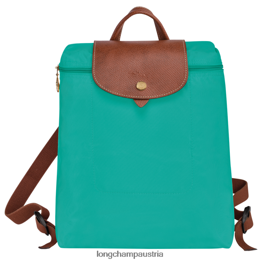 Taschen bei Longchamp Frauen Le Plage Original-Rucksack Türkis 2008BJ445