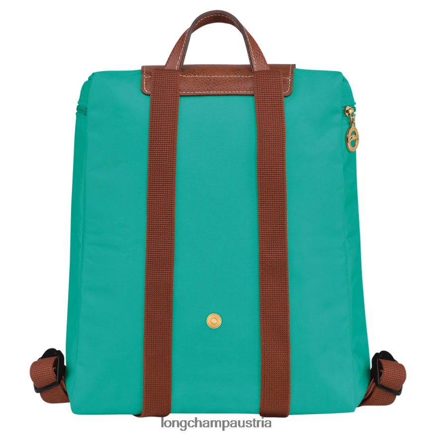 Taschen bei Longchamp Frauen Le Plage Original-Rucksack Türkis 2008BJ445