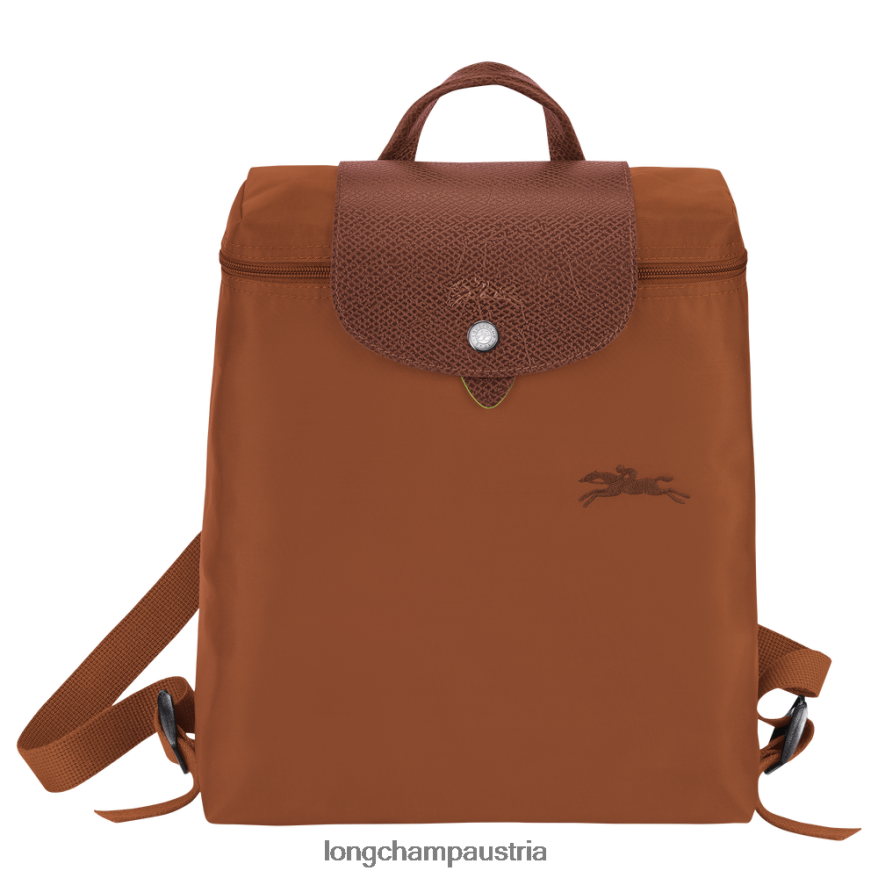 Taschen bei Longchamp Frauen Le Plage grüner Rucksack Cognac 2008BJ436