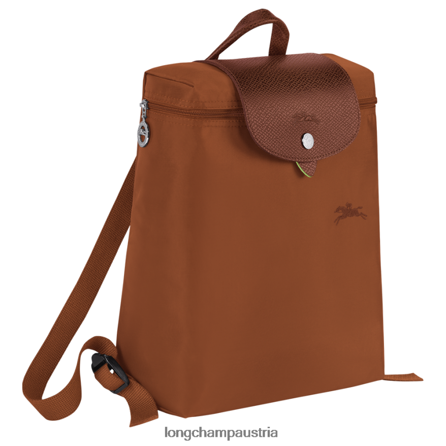 Taschen bei Longchamp Frauen Le Plage grüner Rucksack Cognac 2008BJ436