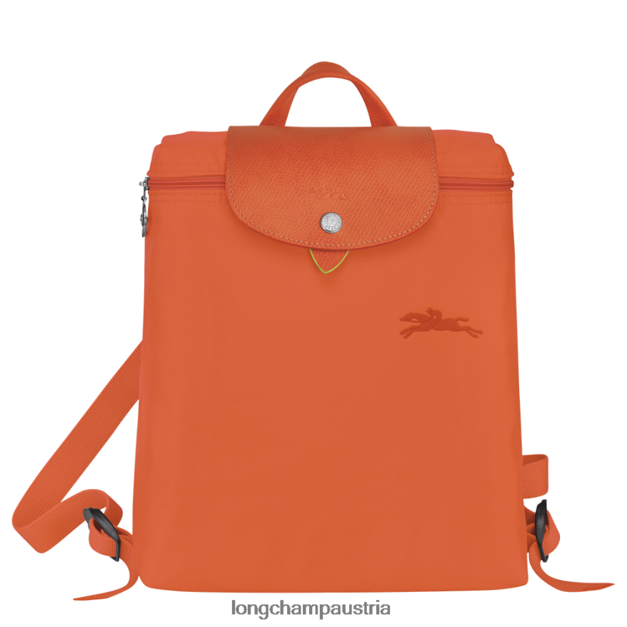 Taschen bei Longchamp Frauen Le Plage grüner Rucksack Karotte 2008BJ439