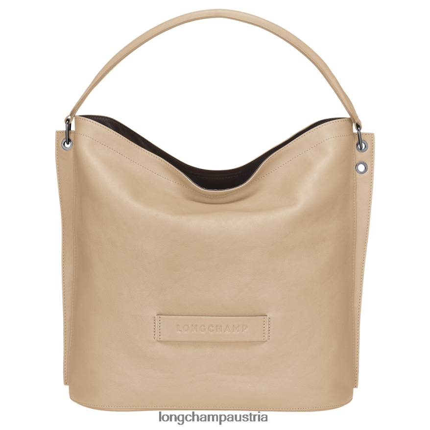 Taschen bei Longchamp Frauen 3D-Hobo-Tasche Beige 2008BJ399