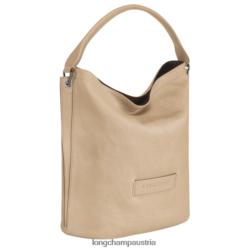 Taschen bei Longchamp Frauen 3D-Hobo-Tasche Beige 2008BJ399