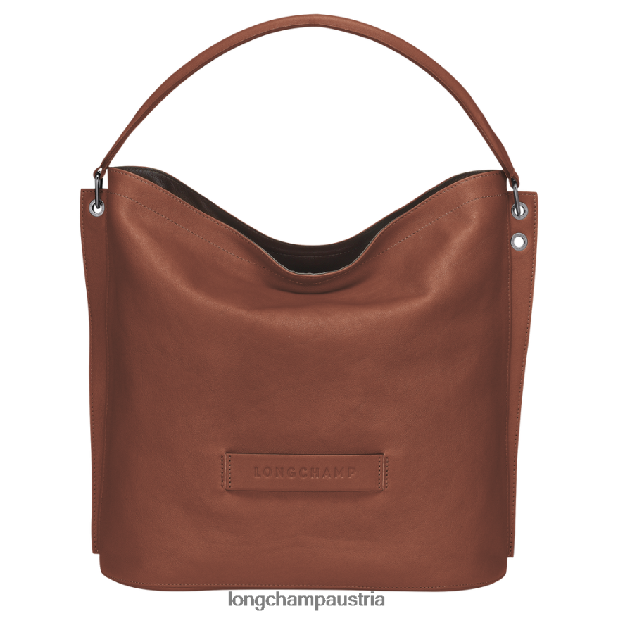 Taschen bei Longchamp Frauen 3D-Hobo-Tasche Cognac 2008BJ402