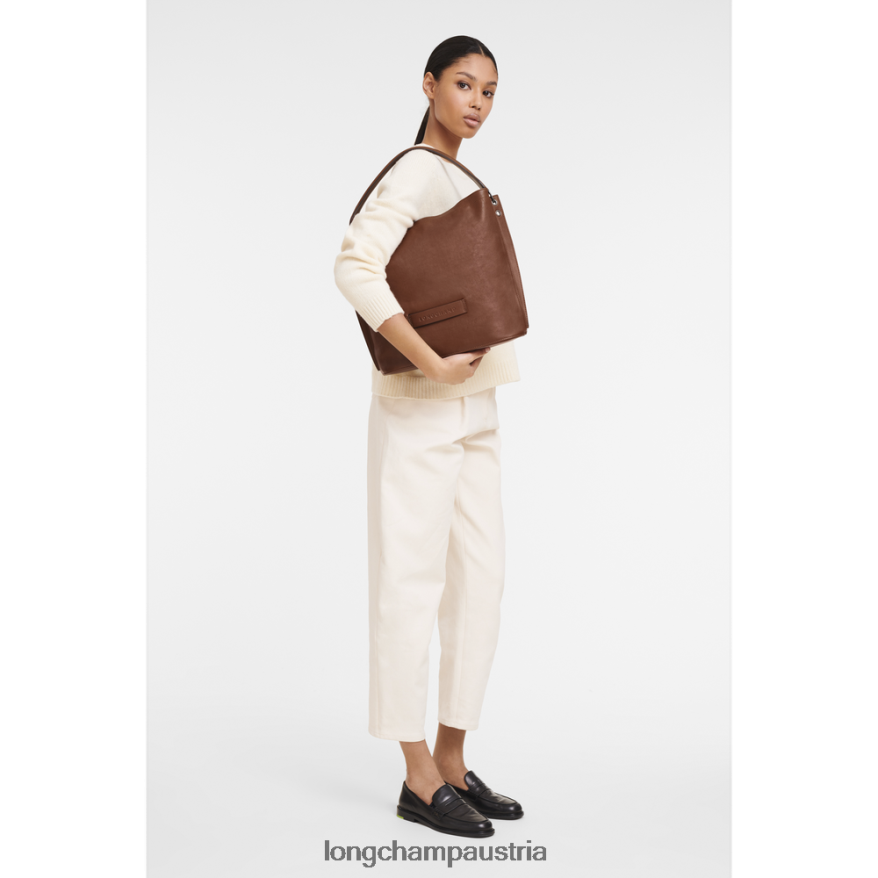 Taschen bei Longchamp Frauen 3D-Hobo-Tasche Cognac 2008BJ402
