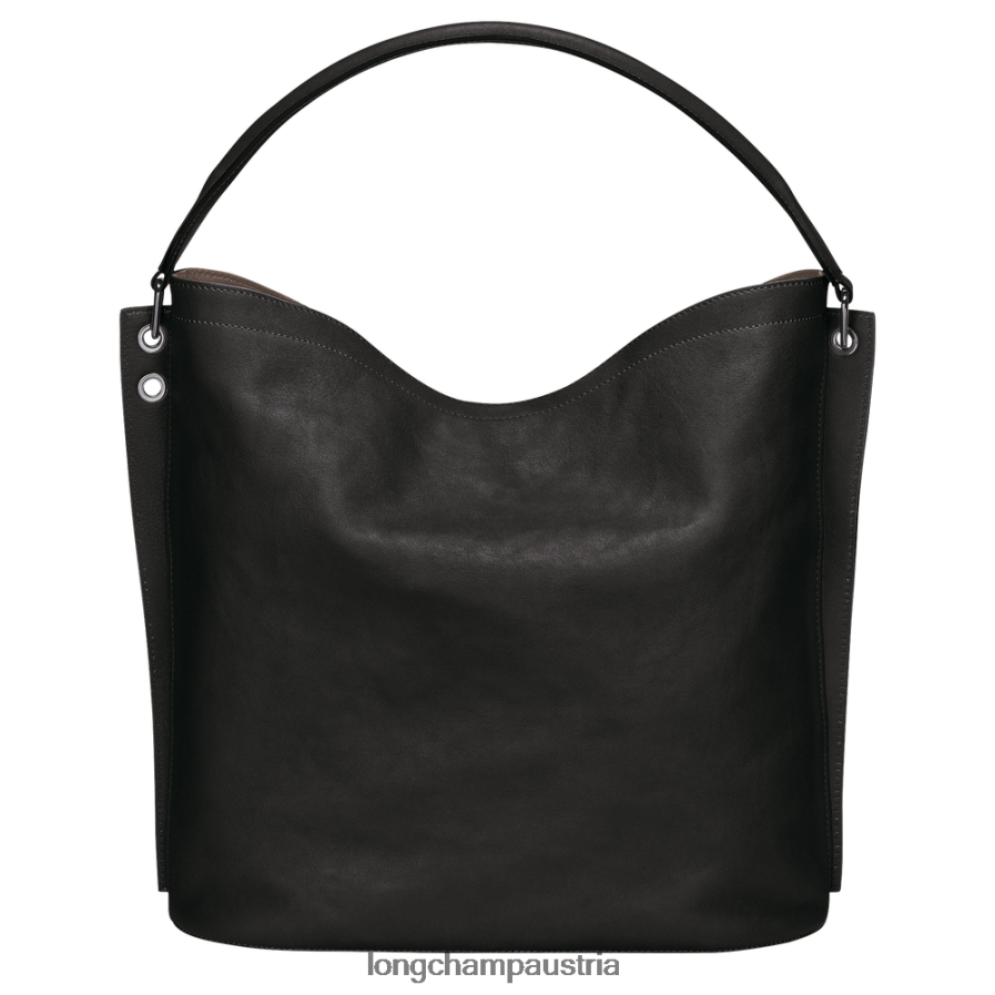 Taschen bei Longchamp Frauen 3D-Hobo-Tasche Schwarz 2008BJ398
