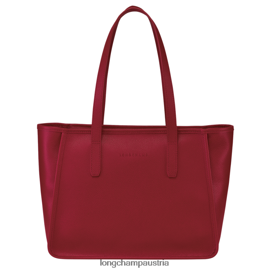Taschen bei Longchamp Frauen Le Foulonne-Einkaufstasche Rot 2008BJ386