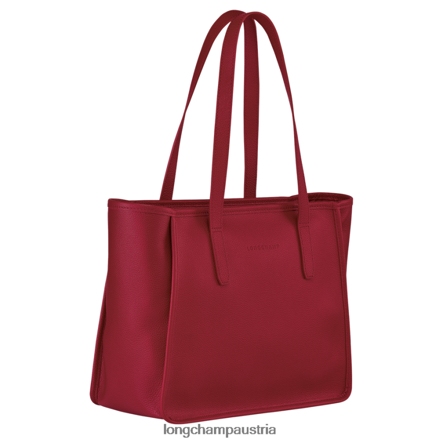 Taschen bei Longchamp Frauen Le Foulonne-Einkaufstasche Rot 2008BJ386