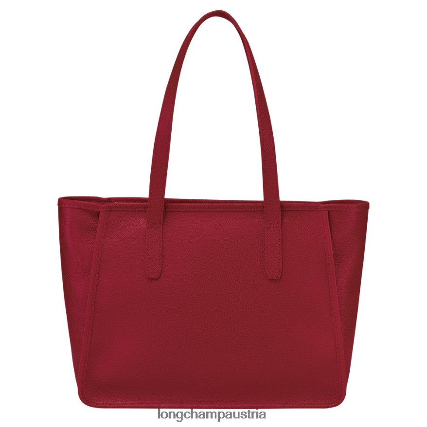 Taschen bei Longchamp Frauen Le Foulonne-Einkaufstasche Rot 2008BJ386