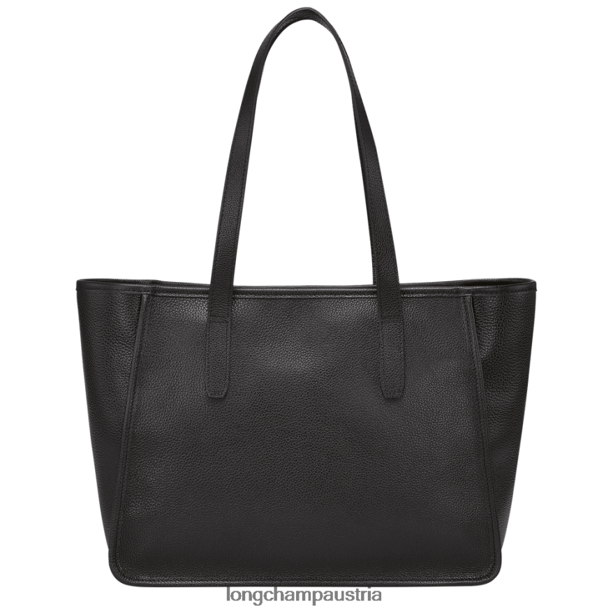 Taschen bei Longchamp Frauen Le Foulonne-Einkaufstasche Schwarz 2008BJ384
