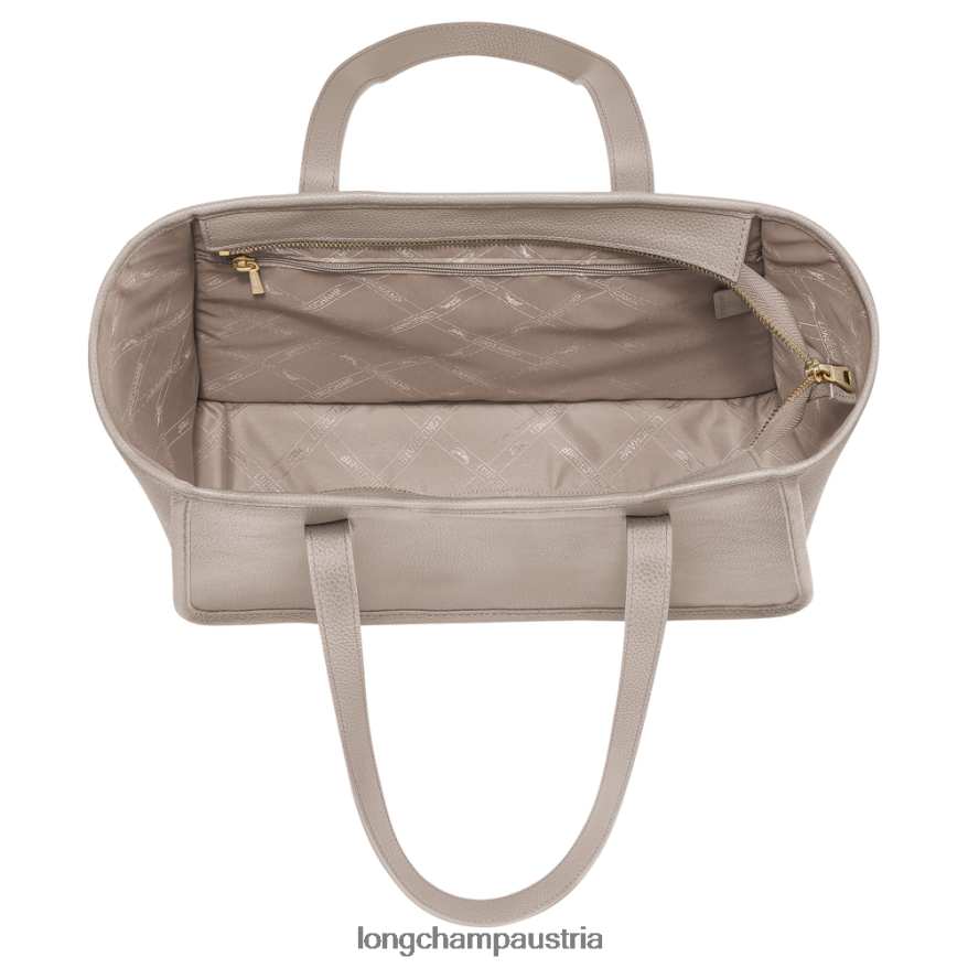 Taschen bei Longchamp Frauen Le Foulonne-Einkaufstasche Turteltaube 2008BJ387