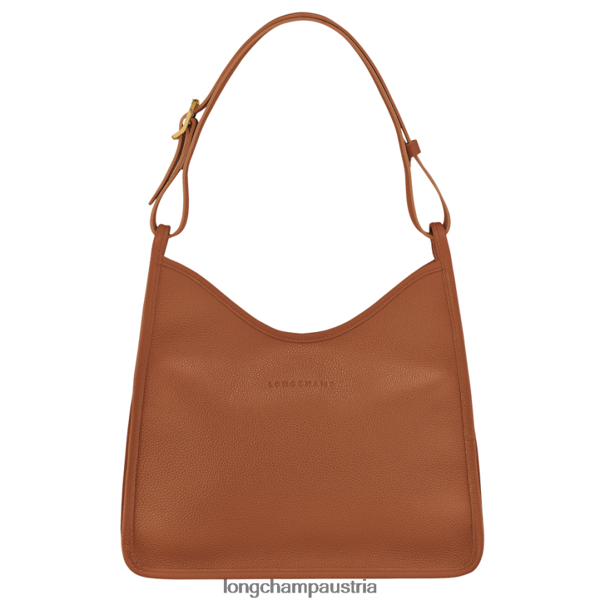 Taschen bei Longchamp Frauen Le Foulonne Hobo-Tasche Karamell 2008BJ389