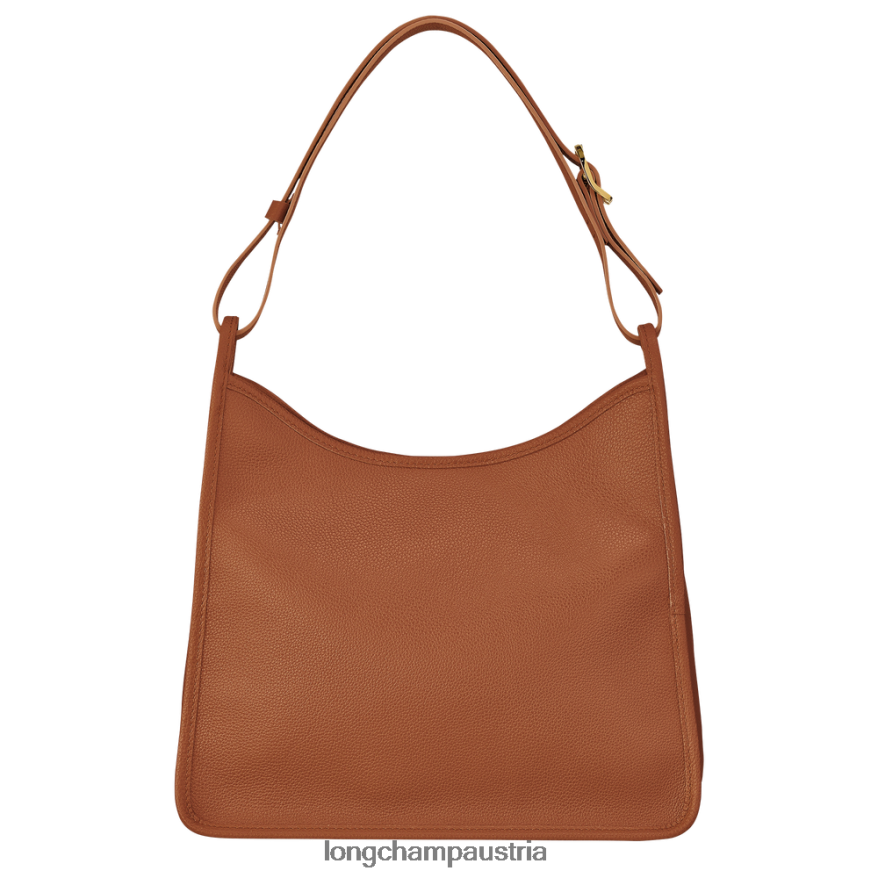 Taschen bei Longchamp Frauen Le Foulonne Hobo-Tasche Karamell 2008BJ389