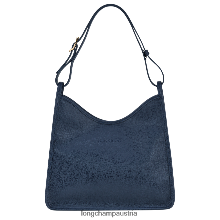 Taschen bei Longchamp Frauen Le Foulonne Hobo-Tasche Marine 2008BJ391