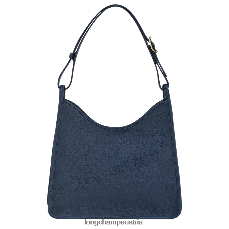 Taschen bei Longchamp Frauen Le Foulonne Hobo-Tasche Marine 2008BJ391