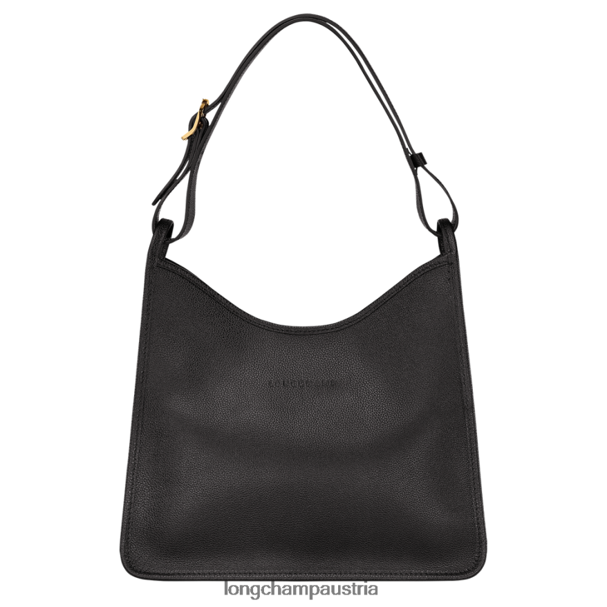 Taschen bei Longchamp Frauen Le Foulonne Hobo-Tasche Schwarz 2008BJ388