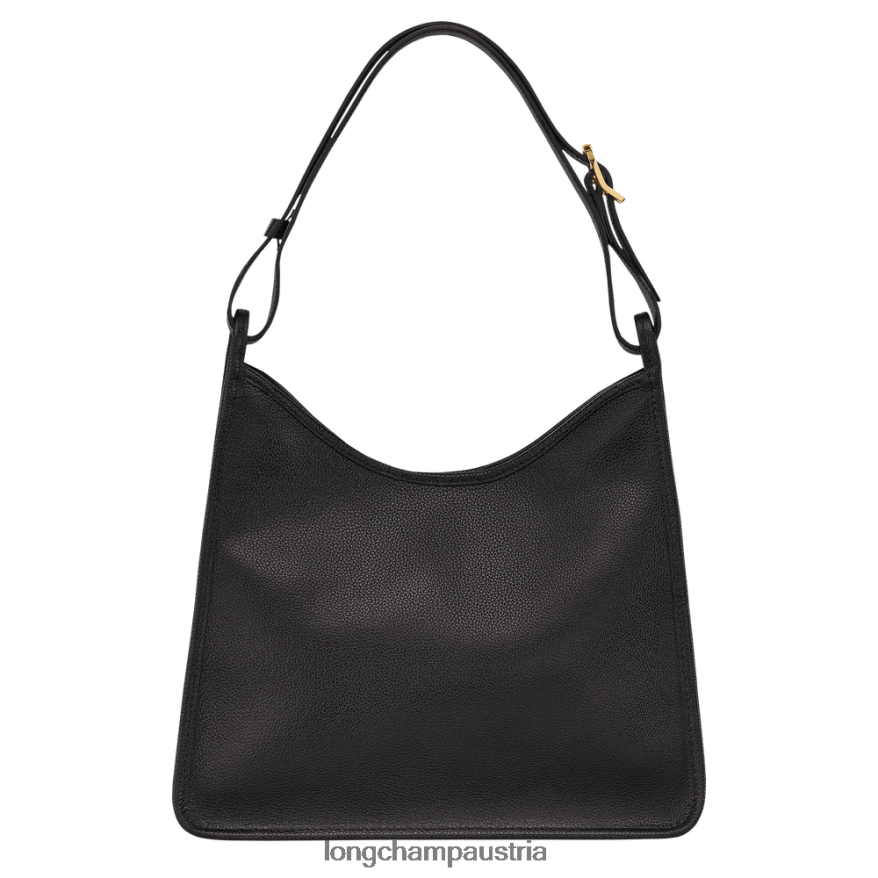 Taschen bei Longchamp Frauen Le Foulonne Hobo-Tasche Schwarz 2008BJ388