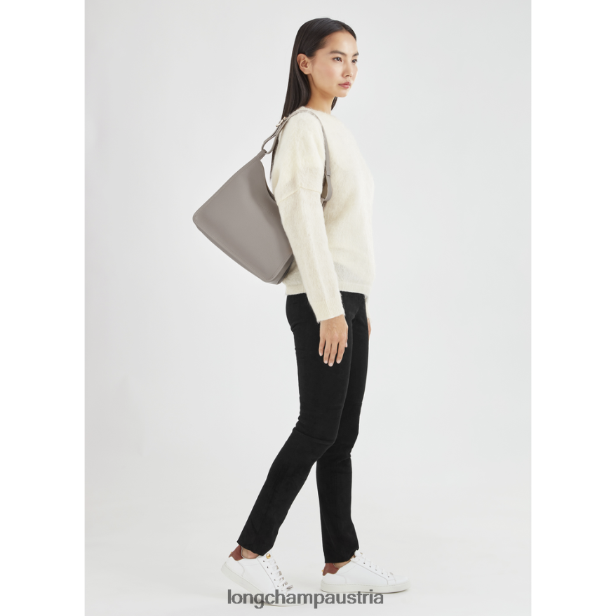 Taschen bei Longchamp Frauen Le Foulonne Hobo-Tasche Turteltaube 2008BJ390