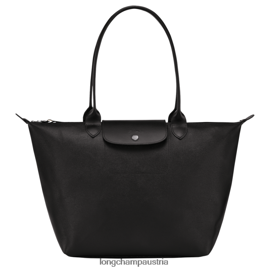 Taschen bei Longchamp Frauen Le Plage City-Einkaufstasche Schwarz 2008BJ348