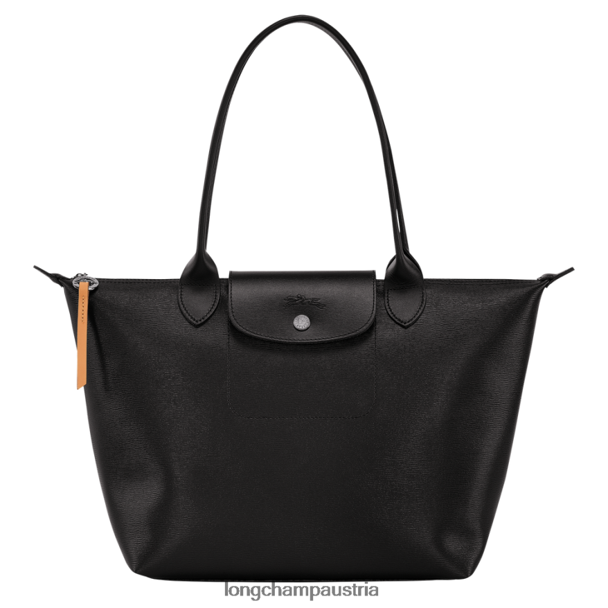 Taschen bei Longchamp Frauen Le Plage City-Einkaufstasche Schwarz 2008BJ352