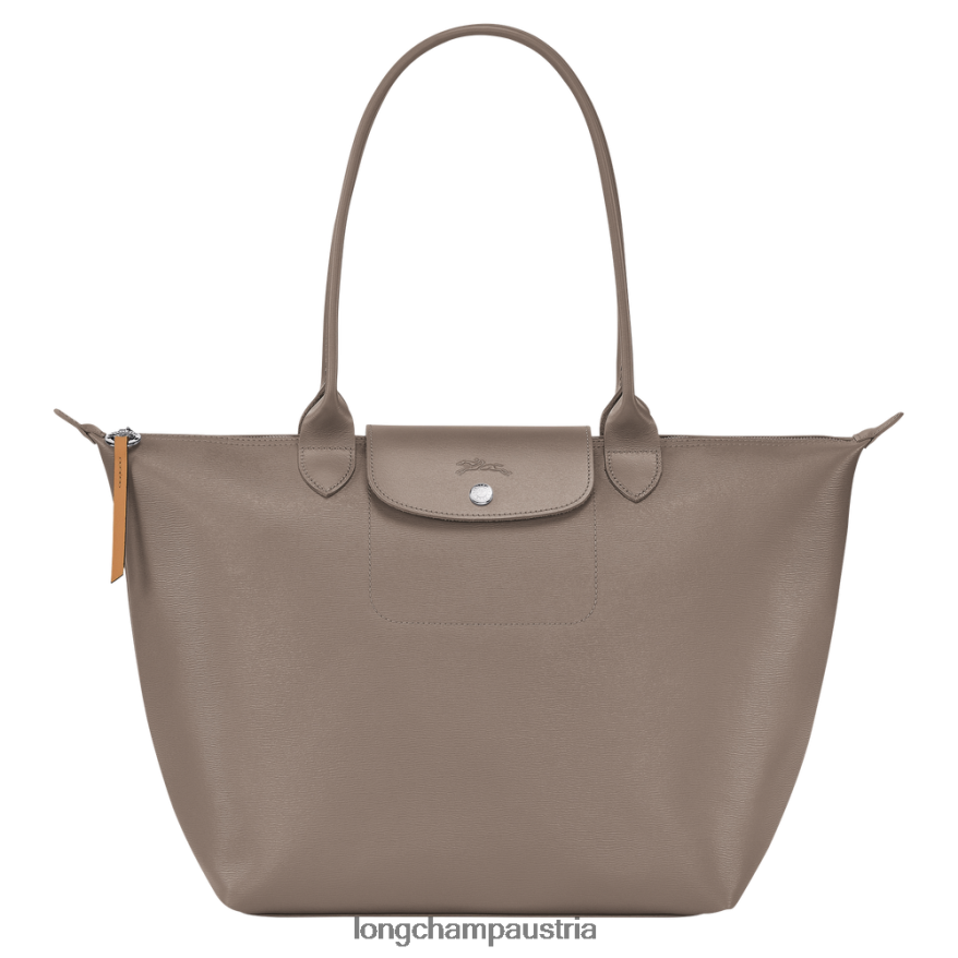 Taschen bei Longchamp Frauen Le Plage City-Einkaufstasche Taupe 2008BJ349