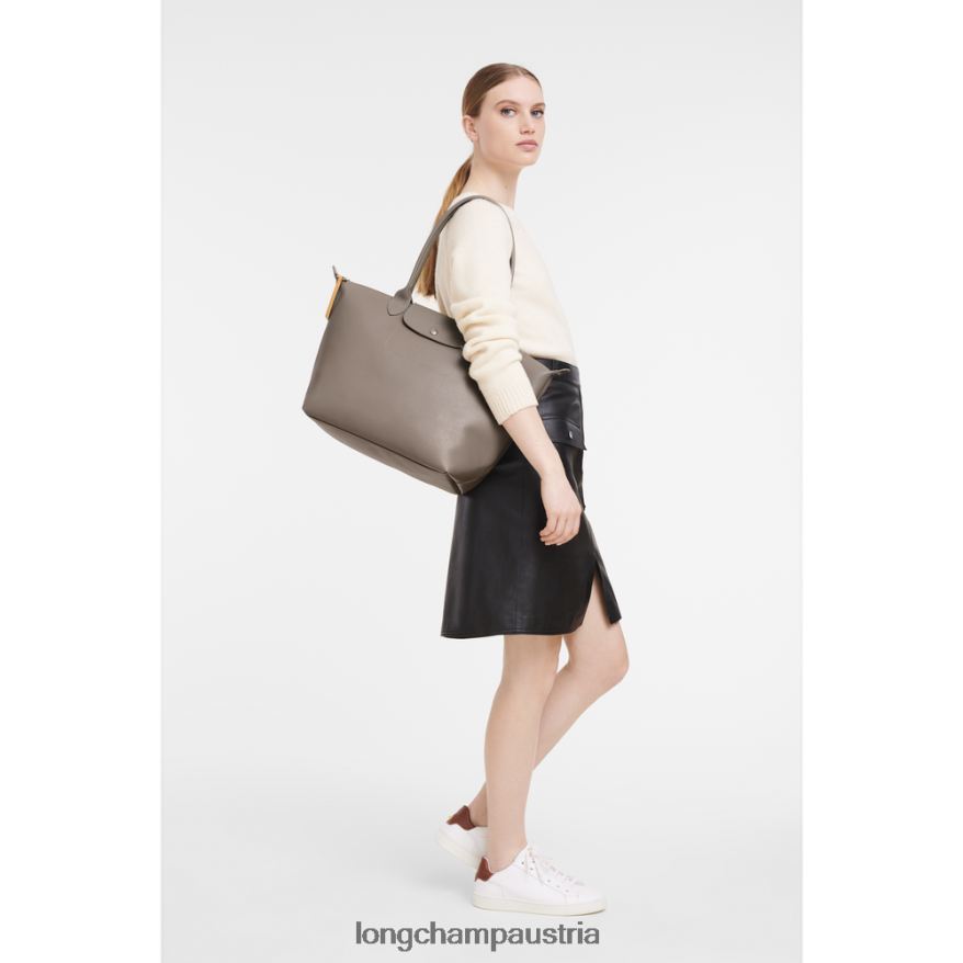 Taschen bei Longchamp Frauen Le Plage City-Einkaufstasche Taupe 2008BJ349