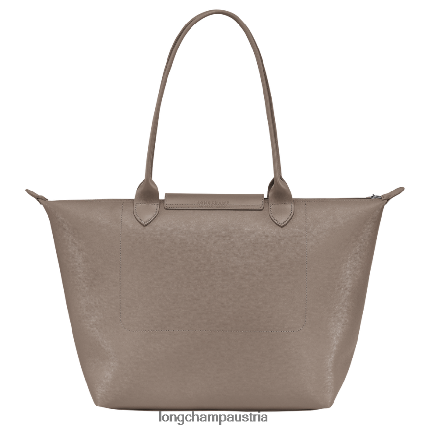 Taschen bei Longchamp Frauen Le Plage City-Einkaufstasche Taupe 2008BJ349