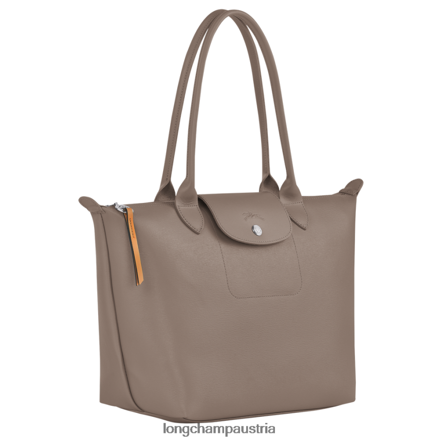Taschen bei Longchamp Frauen Le Plage City-Einkaufstasche Taupe 2008BJ353
