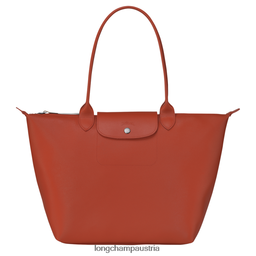 Taschen bei Longchamp Frauen Le Plage City-Einkaufstasche Terrakotta 2008BJ350