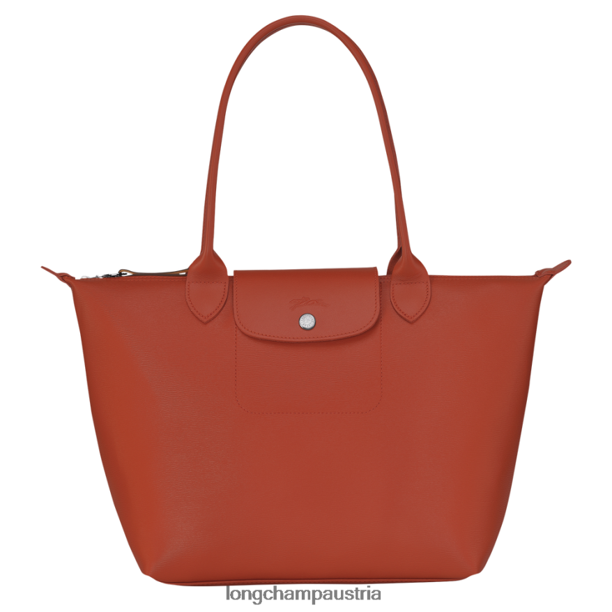 Taschen bei Longchamp Frauen Le Plage City-Einkaufstasche Terrakotta 2008BJ354