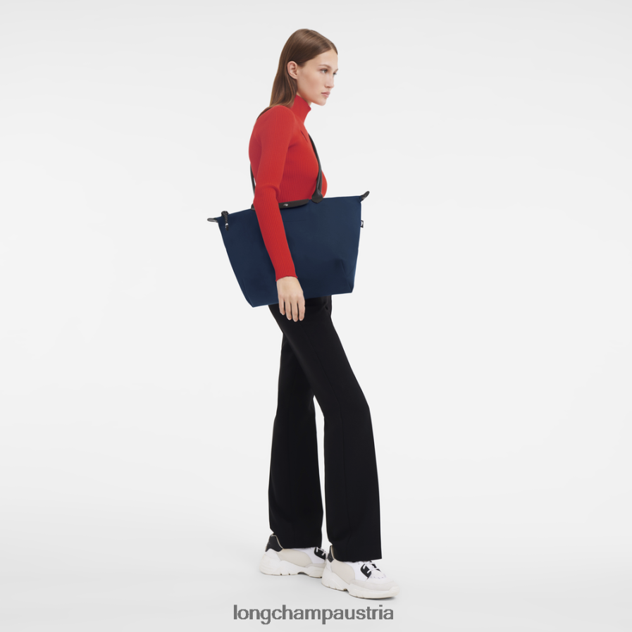 Taschen bei Longchamp Frauen Le Plage Energy-Einkaufstasche Marine 2008BJ346
