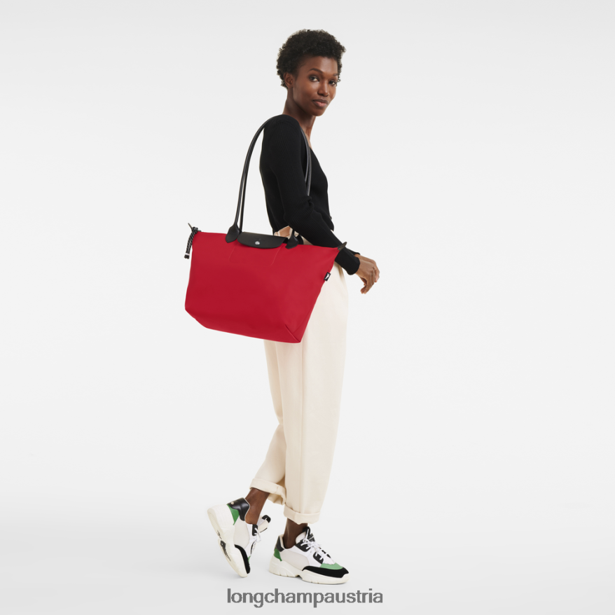 Taschen bei Longchamp Frauen Le Plage Energy-Einkaufstasche Mohn 2008BJ347