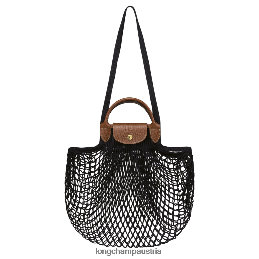 Taschen bei Longchamp Frauen Le Plage Filet-Netzbeutel Schwarz 2008BJ65