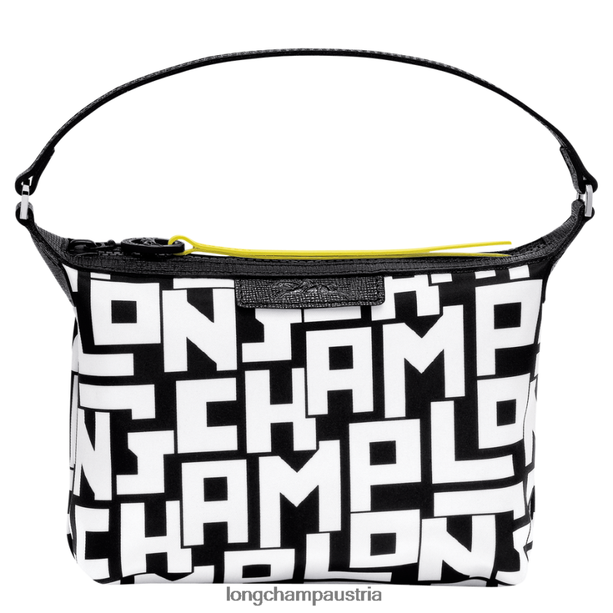 Taschen bei Longchamp Frauen Le Plage LGP-Kupplung Schwarz-Weiss 2008BJ227