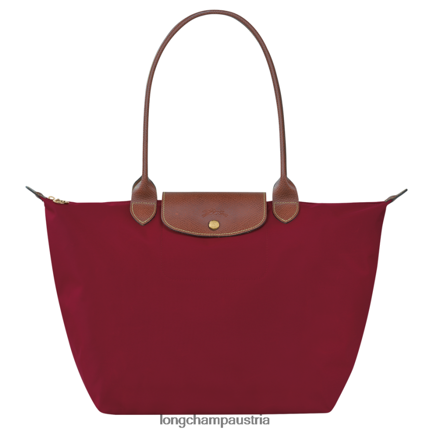 Taschen bei Longchamp Frauen Le Plage Original-Einkaufstasche Rot 2008BJ416