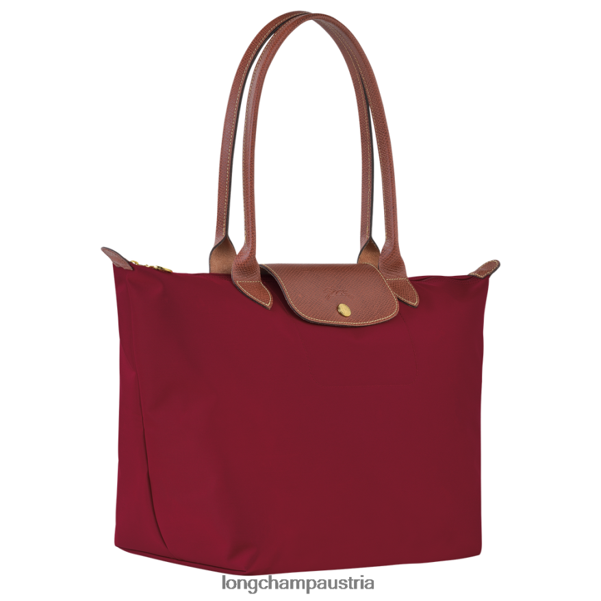 Taschen bei Longchamp Frauen Le Plage Original-Einkaufstasche Rot 2008BJ416
