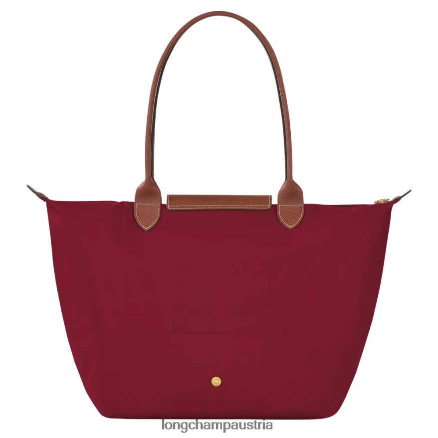 Taschen bei Longchamp Frauen Le Plage Original-Einkaufstasche Rot 2008BJ416