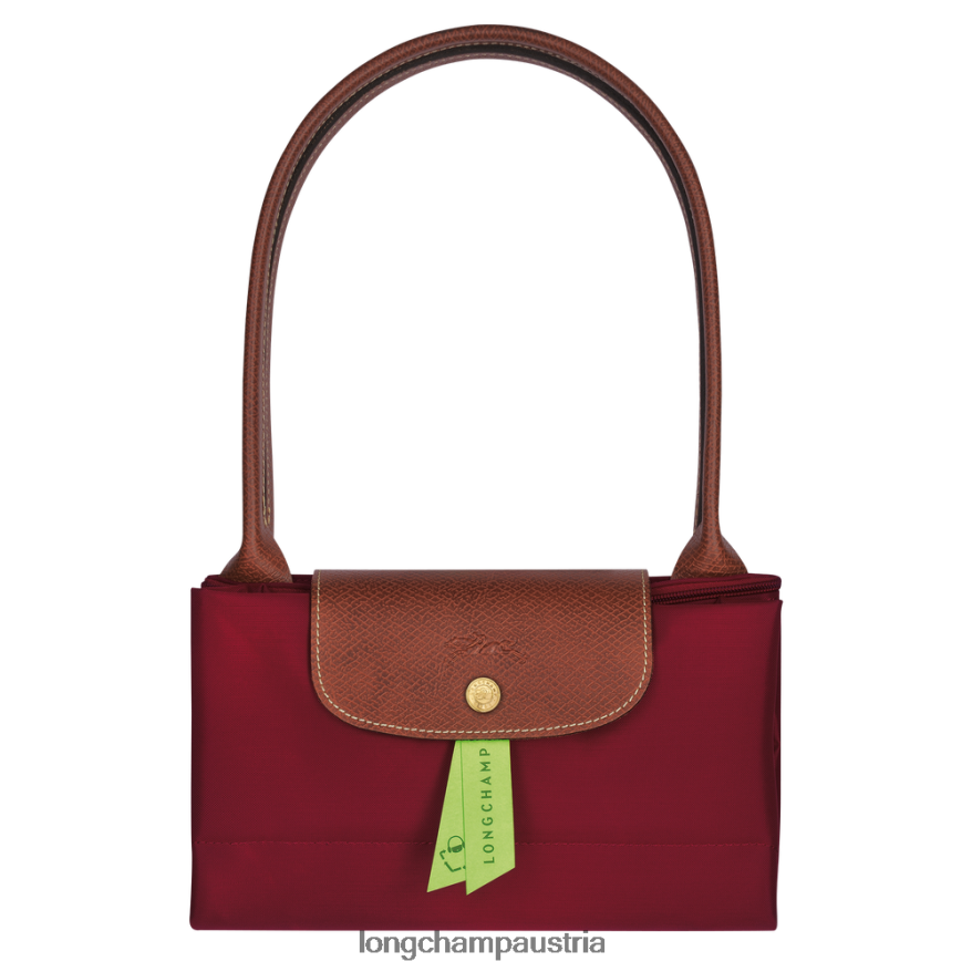 Taschen bei Longchamp Frauen Le Plage Original-Einkaufstasche Rot 2008BJ416