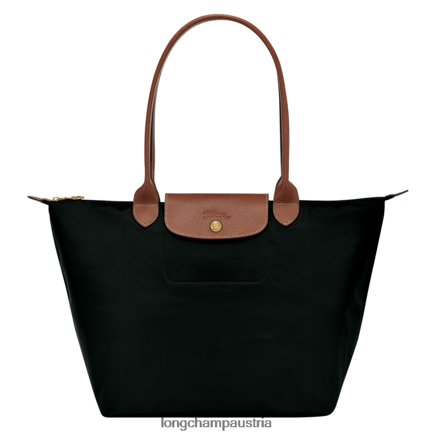 Taschen bei Longchamp Frauen Le Plage Original-Einkaufstasche Schwarz 2008BJ38